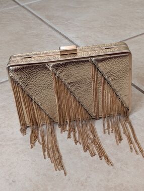 Call it Spring Disney Alladin Champagne Fringe Clutch Purse